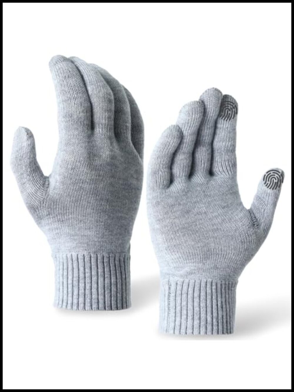 Merino Wool Running Gloves Touchscreen Winter Thermal Knit